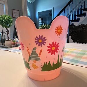 Pink Floral Gnome Basket